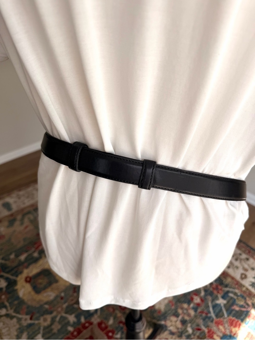 Black Leather Equestrian Horse Bit Belt XL Silver Statement - Picture 7 of 9